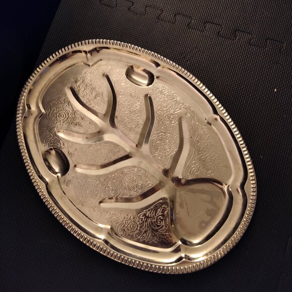 Apex Carving Serving Tray Tree Of Life Collectible Hong Kong - Picture 1 of 3